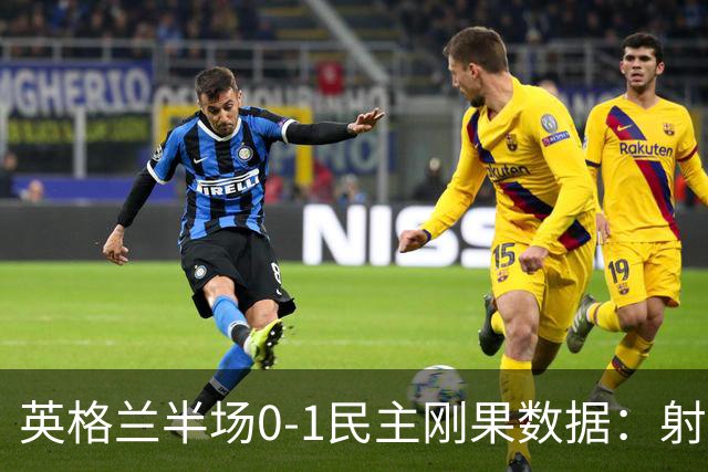 英格兰半场0-1民主刚果数据：射门8-3 射正4-1 预期进球1.31-0.69
